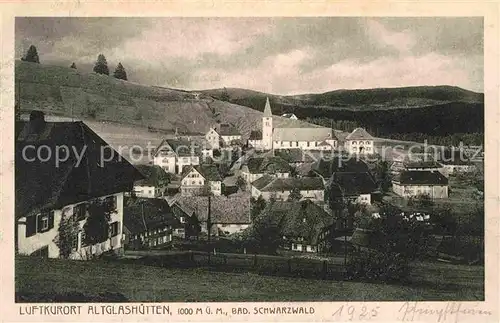 Altglashuette Schwarzwald Kirche Panorama Kat. St. Maergen