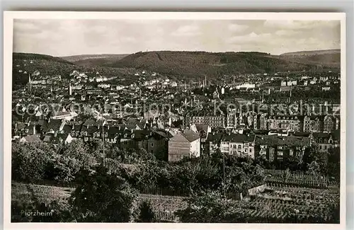 Pforzheim Blick ueber die Stadt Pforte des Schwarzwaldes Weltplatz fuer Schmuck und Uhren Kat. Pforzheim