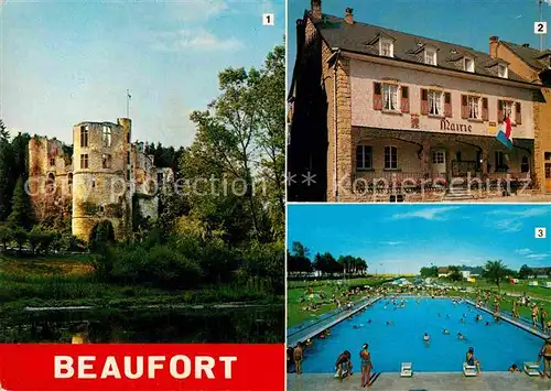 Beaufort Befort Luxembourg Chateau Mairie Schwimmbad Kat. Echternach