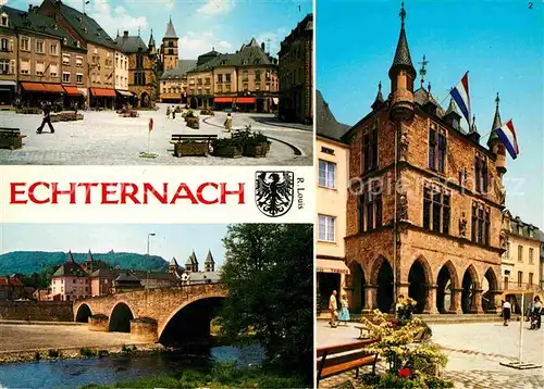 Echternach Marktplatz Denzelt  Kat. Luxemburg