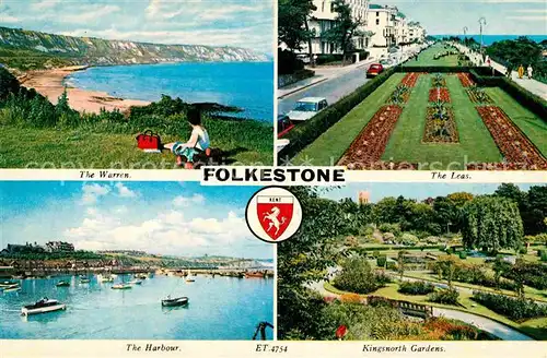 Folkestone The Warren The Leas The Harbour Kingsworth Gardens Kat. Shepway