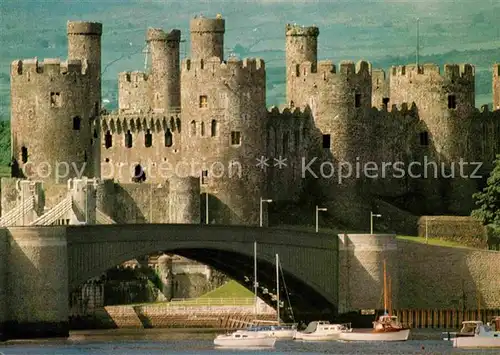 Gwynedd Wales Conwy Castle River view Kat. Gwynedd