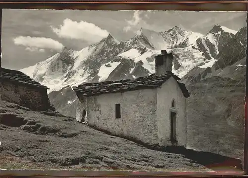 Saas Fee Saas Tal Bergkapelle Triftalp Kat. Saas Fee