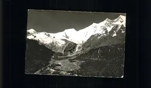 Saas Fee mit Alpenpanorama Kat. Saas Fee