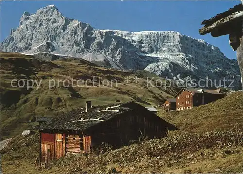 St Antoenien GR Berghaus Sulzfluh Partnun mit Sulzfluh / St Antoenien /Bz. Praettigau-Davos