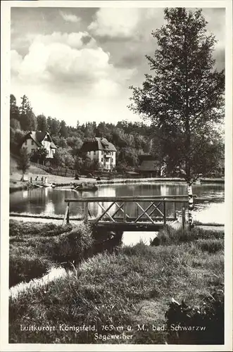 Koenigsfeld Schwarzwald Saegeweiher Bruecke / Koenigsfeld im Schwarzwald /Schwarzwald-Baar-Kreis LKR