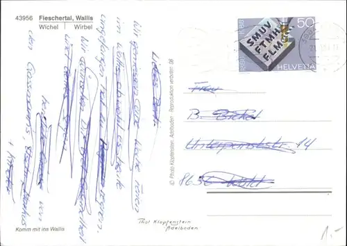 AK / Ansichtskarte Fieschertal Fieschertal Wichel Wirbel x / Fieschertal /Bz. Goms
