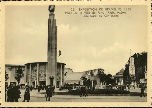 AK / Ansichtskarte Events Exposition de Bruxelles Palais de la Ville de Paris Boulevard du Centenaire / Events /