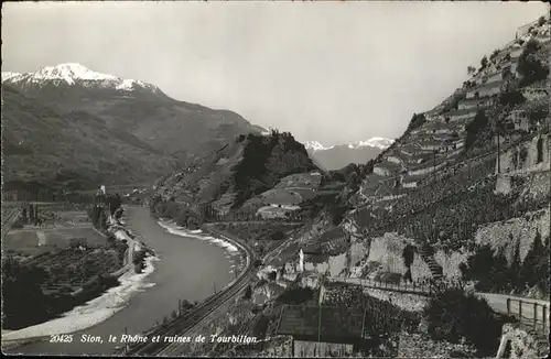 AK / Ansichtskarte kk06804 Sion VS le Rhone ruines de Toubillon Kategorie. Sion Alte Ansichtskarten