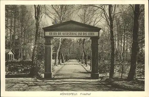 AK / Ansichtskarte Koenigsfeld Schwarzwald Friedhof Spruch / Koenigsfeld im Schwarzwald /Schwarzwald-Baar-Kreis LKR