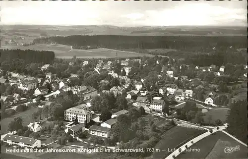 AK / Ansichtskarte Koenigsfeld Schwarzwald Flugaufnahme Jahreskurort / Koenigsfeld im Schwarzwald /Schwarzwald-Baar-Kreis LKR