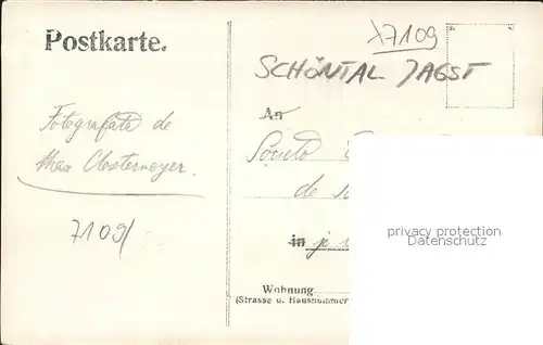 AK / Ansichtskarte Schoental Jagst Offiziere / Schoental /Hohenlohekreis LKR