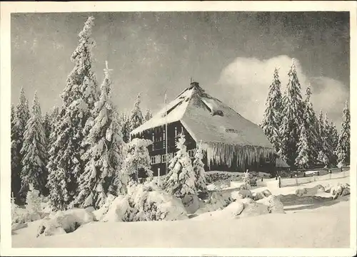 AK / Ansichtskarte Seebach Ottenhoefen Schwarzwald Wintersportplatz Darmstaedter Huette Kat. Ottenhoefen im Schwarzwald