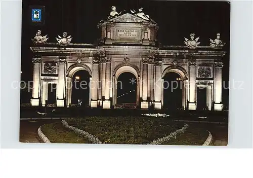 Madrid Spain Puerta de Alcala vista nocturna  Kat. Madrid