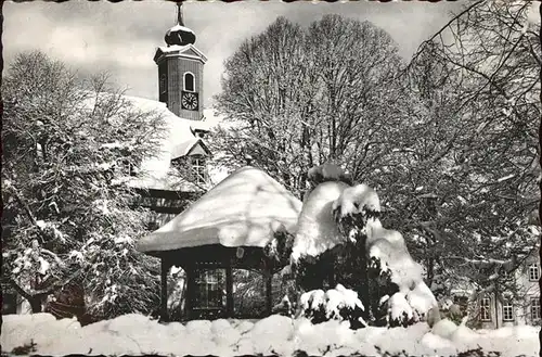 AK / Ansichtskarte Koenigsfeld Schwarzwald Kirche Winter / Koenigsfeld im Schwarzwald /Schwarzwald-Baar-Kreis LKR