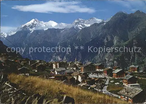 AK / Ansichtskarte Graechen VS mit Weisshorn Bishorn Barrhorn / Graechen /Bz. Visp