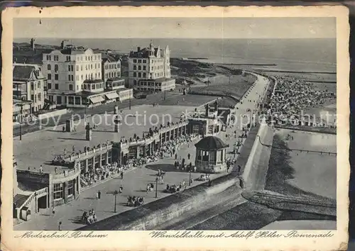 AK / Ansichtskarte Borkum Nordseebad Wandelhalle Promenade