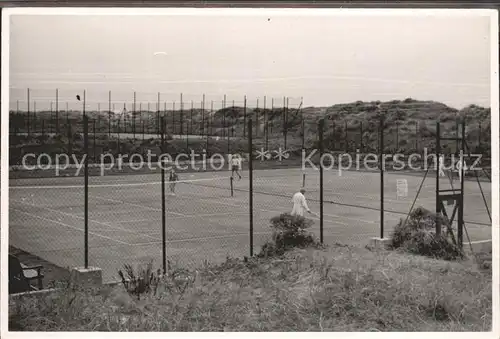 AK / Ansichtskarte Borkum Nordseebad Tennisplatz