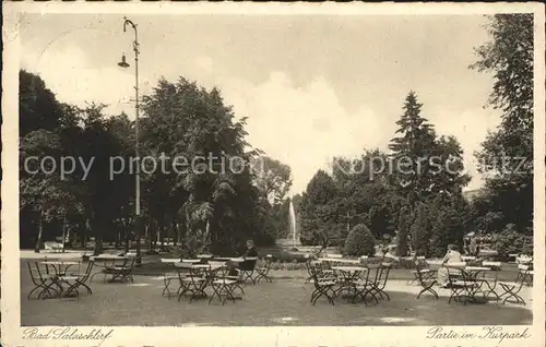 AK / Ansichtskarte Bad Salzschlirf Partie im Kurpark Kupfertiefdruck Kat. Bad Salzschlirf