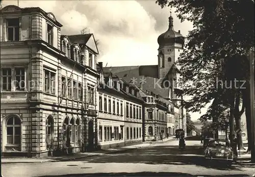 AK / Ansichtskarte Marienberg Erzgebirge Am Markt Kirche Kat. Marienberg