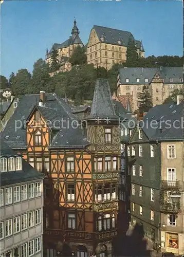 AK / Ansichtskarte Marburg Lahn Altstadt mit Landgrafenschloss Kat. Marburg