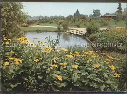 AK / Ansichtskarte Augsburg Botanischer Schau Lehrgarten Anlage Weiher  Kat. Augsburg