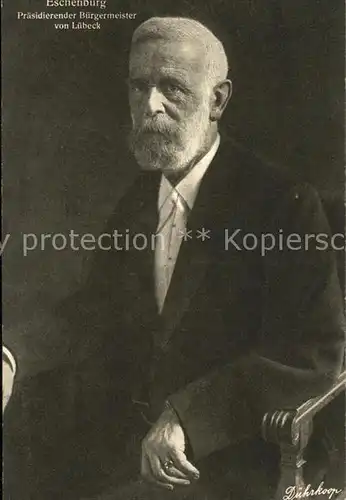 AK / Ansichtskarte Luebeck Escheburg Portrait Praesidierender Buergermeister von Luebeck Kat. Luebeck