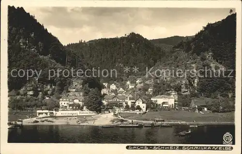 AK / Ansichtskarte Schmilka Restaurant Pension Prufer  Kat. Bad Schandau