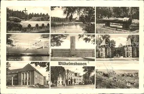 AK / Ansichtskarte Wilhelmshaven Rathaus Heldenfriedhof Marine Stationsgebaeude Kat. Wilhelmshaven