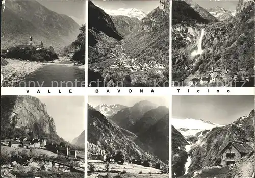 AK / Ansichtskarte Cavergno Panorama Valle Bavona Wasserfall Alpen Kat. Cavergno