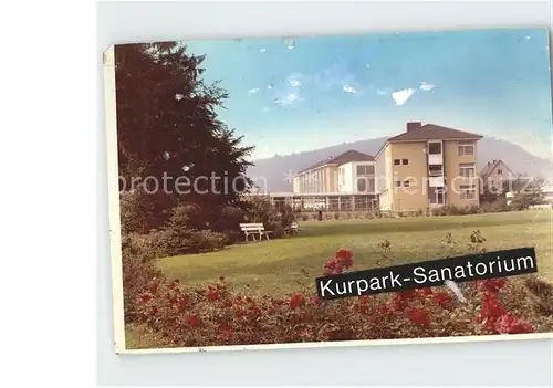 AK / Ansichtskarte Bad Wildungen Kurpark Sanatorium Kat. Bad Wildungen