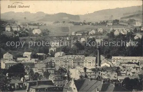 AK / Ansichtskarte Sebnitz Blick ueber die Stadt Viadukt Kat. Sebnitz