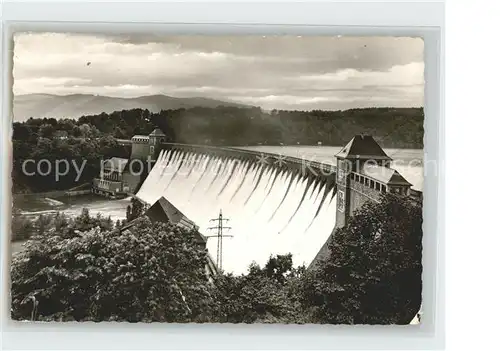 AK / Ansichtskarte Edersee Sperrmauer Edertalsperre Stausee Kat. Edertal