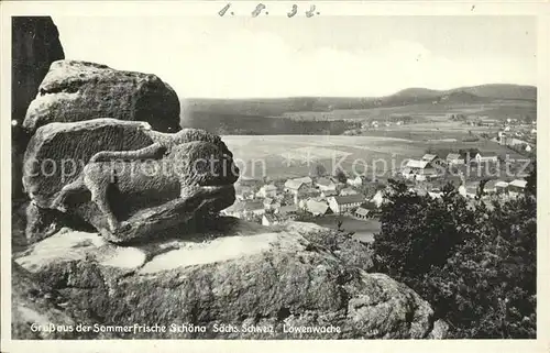 AK / Ansichtskarte Schoena Elbe Loewenwache Kat. Reinhardtsdorf Schoena