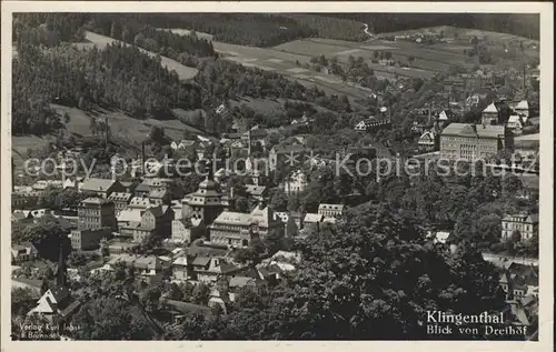 AK / Ansichtskarte Klingenthal Vogtland Panorama Blick von Dreihoef Kat. Klingenthal Sachsen