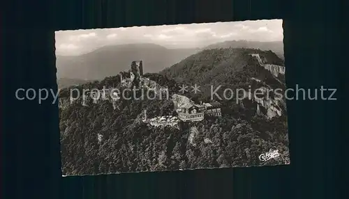 AK / Ansichtskarte Drachenfels mit Hotel Restaurant Fliegeraufnahme Kat. Koenigswinter