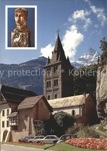 AK / Ansichtskarte St Maurice Valais Abbiatale de St Maurice Heiligenbild Kat. St Maurice