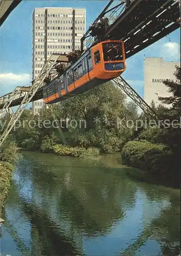 AK / Ansichtskarte Wuppertal Justizhochhaus Schwebebahn Kat. Wuppertal