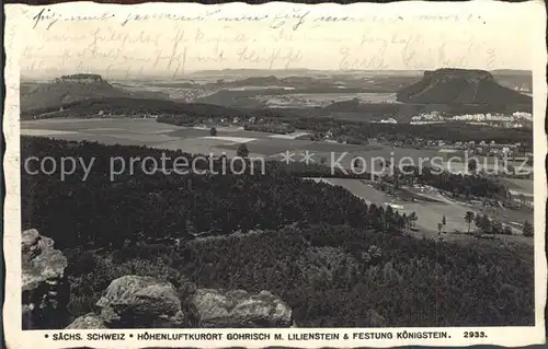 AK / Ansichtskarte Gohrisch Lilienstein Festung Koenigstein  Kat. Gohrisch