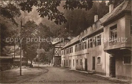 AK / Ansichtskarte Lichtenhain Sebnitz Gasthaus am Lichtenhainer Wasserfall Kirnitzschtal Kat. Sebnitz