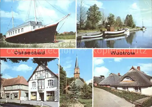 AK / Ansichtskarte Wustrow Ostseebad Betriebsferienheim Plamag Plauen Hafen Hauptstrasse Anlage Kirche Neue Strasse Kat. Ostseebad Wustrow