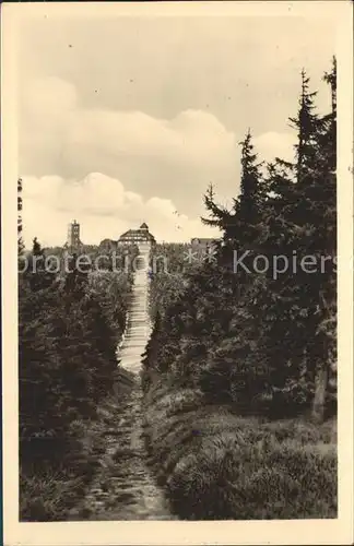 AK / Ansichtskarte Oberwiesenthal Erzgebirge Fichtelberghaus vom Kleinen Fichtelberg Wetterwarte Kat. Oberwiesenthal