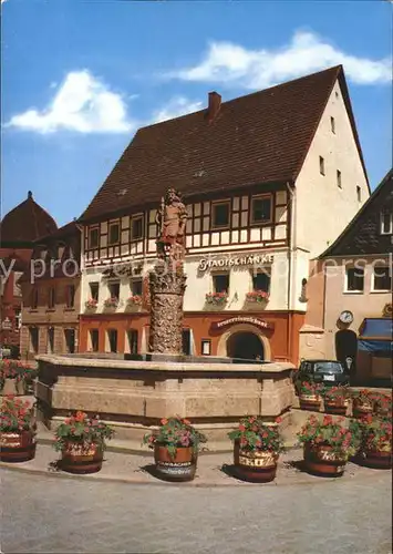 AK / Ansichtskarte Kulmbach Zinsfelder Brunnen am Holzmarkt Gasthaus Stadtschaenke Kat. Kulmbach