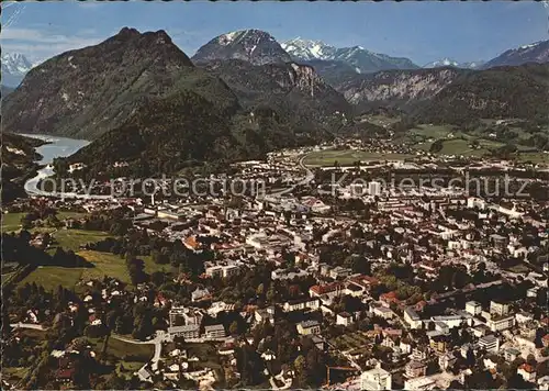 AK / Ansichtskarte Bad Reichenhall mit Saalachsee Karlstein Muellnerhorn Ristfeuchthorn Sonntagshorn Alpenpanorama Fliegeraufnahme Kat. Bad Reichenhall