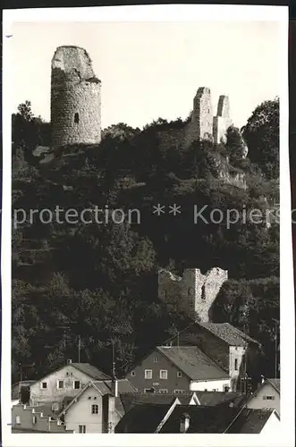 AK / Ansichtskarte Altmannstein Teilansicht mit Burgruine Kat. Altmannstein