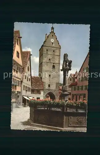 AK / Ansichtskarte Dinkelsbuehl Loewenherzbrunnen Kat. Dinkelsbuehl