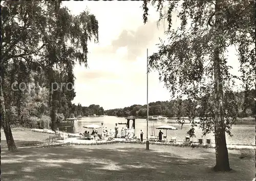 AK / Ansichtskarte Wannsee Ufer Badesteg Haus am Kleinen Wannsee Schulungsheim Erholungsheim der Deutschen Postgewerkschaft / Berlin /Berlin Stadtkreis