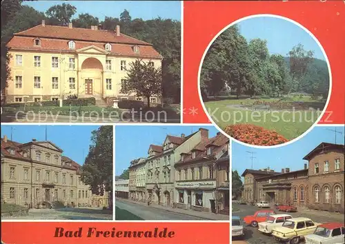 AK / Ansichtskarte Bad Freienwalde Internat Bertolt Brecht Kurpark Markt Leninstr Bahnhof Kat. Bad Freienwalde