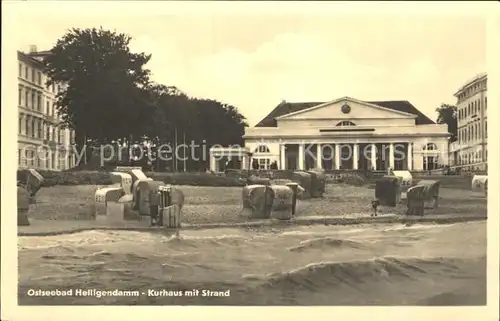 AK / Ansichtskarte Heiligendamm Ostseebad Kurhaus mit Strand Kat. Bad Doberan