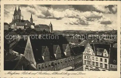 AK / Ansichtskarte Meissen Elbe Sachsen Rathaus Albrechtsburg Dom Kat. Meissen